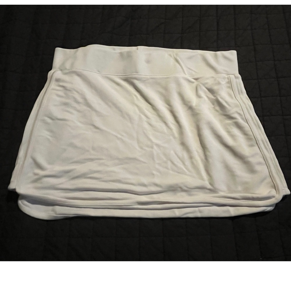 Athleta White Mini Skort Activewear Skirt with Liner Shorts Large SU18 210259-05